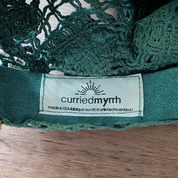Free People Curried Myrrh Chelsea Crochet Headband Scarf NWT in Green Free People Curried Myrrh Chelsea Crochet Headband Scarf NWT  main image 2